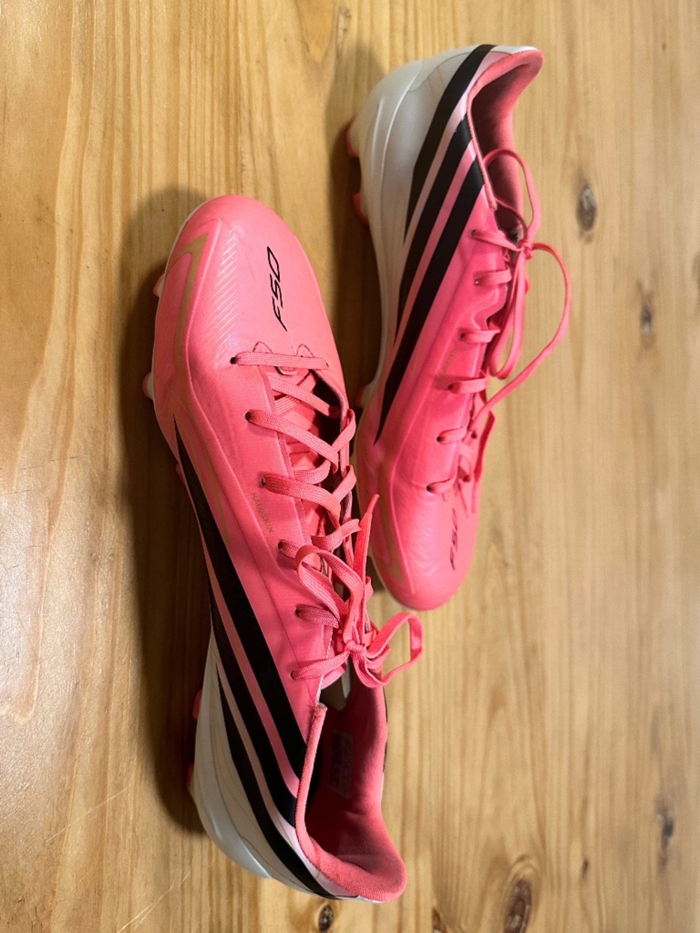 Adidas F50 Hyperfast Soccer Cleats Shoes FIFA 2026 Hot Pink Black & White Size 9 - Picture 6 of 6